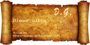 Diener Gitta névjegykártya